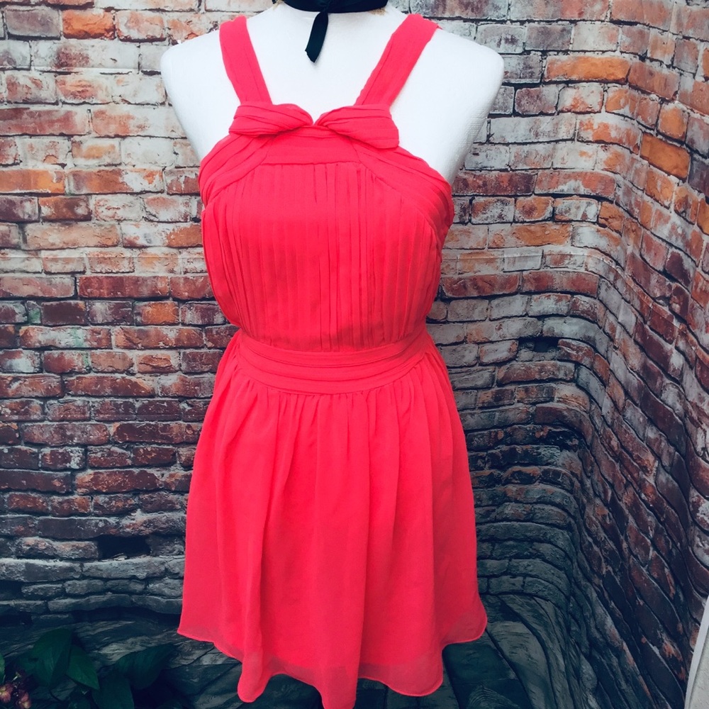 💰3 👚for $17 Ark&Co prom party 🎉 dress chiffon Sz lg coral - Picture 6 of 8